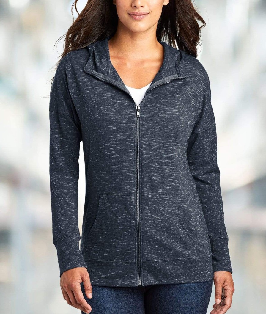 Nayked Apparel Women'S Ridiculously Soft Lightweight Full-Zip Hoodie