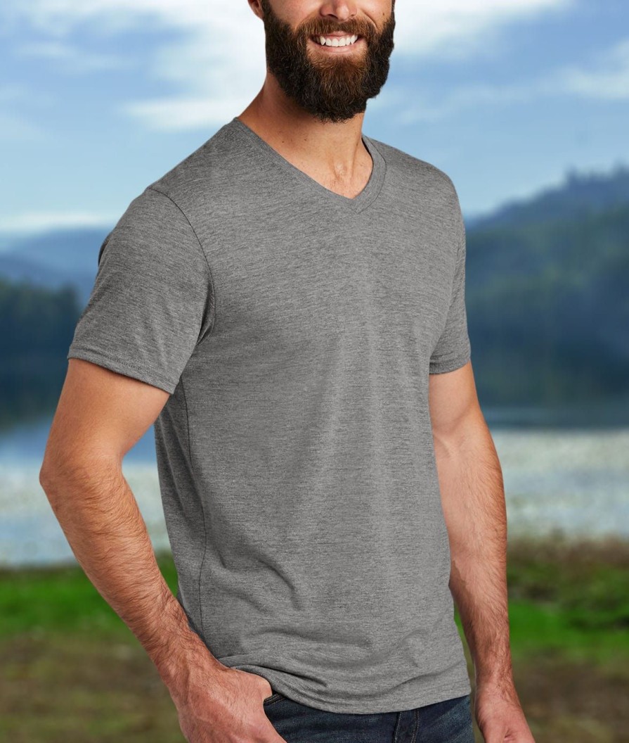 Nayked Apparel Men'S Ridiculously Soft Recycled Lightweight V-Neck T-Shirt