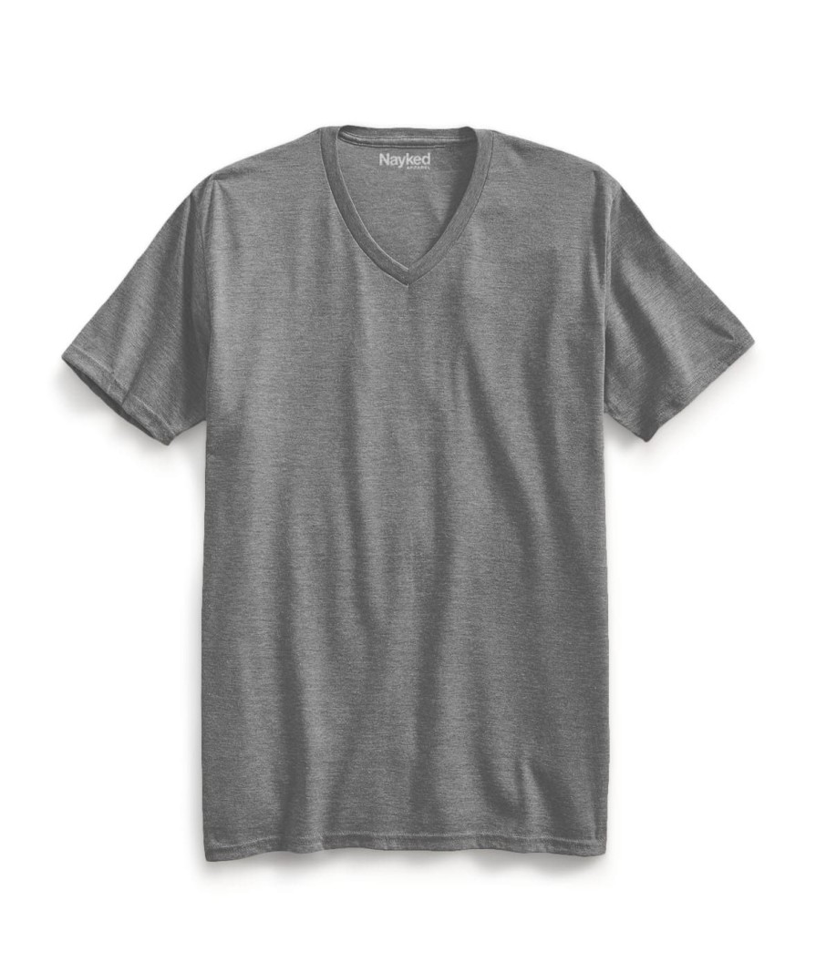 Nayked Apparel Men'S Ridiculously Soft Recycled Lightweight V-Neck T-Shirt