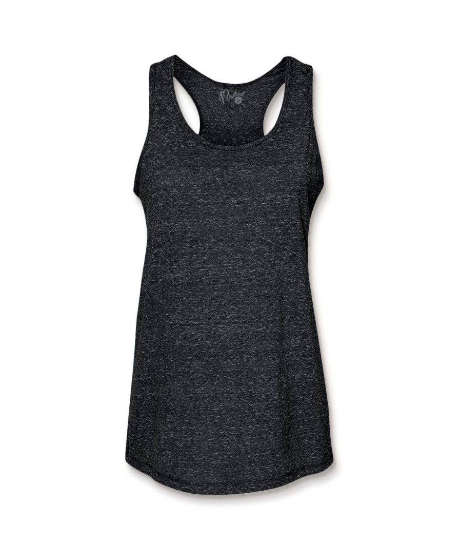 Nayked Apparel Women'S Ridiculously Soft Snow Heather Racerback Tank Top