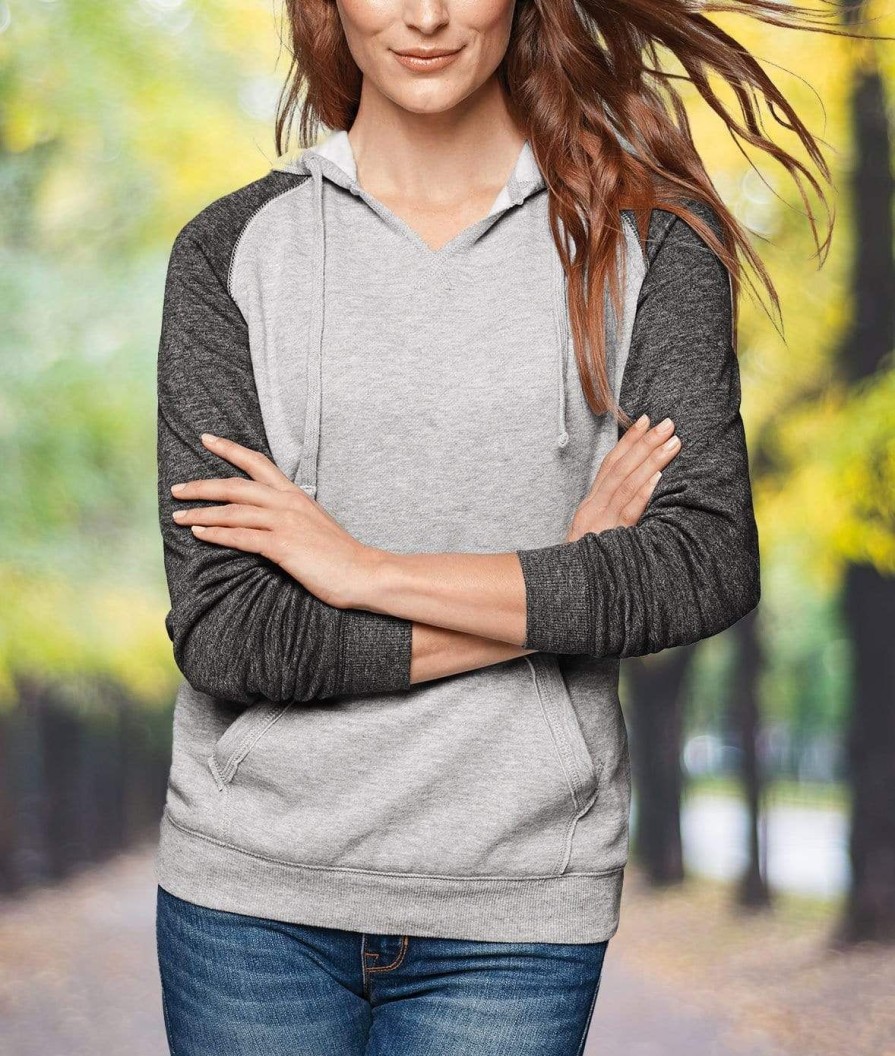 Nayked Apparel Women'S Ridiculously Soft Raglan Fleece Hoodie