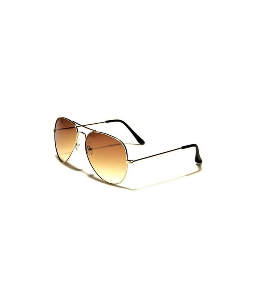 Nayked Apparel Men'S Gold Aviator Sunglasses, Lifetime Guarantee