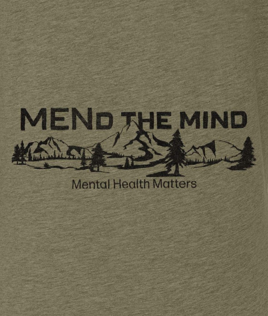 Nayked Apparel Ridiculously Soft Crew Neck Graphic T-Shirt | Mend The Mind-Landscape