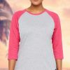 Nayked Apparel Women'S Ridiculously Soft Midweight Baseball Tee