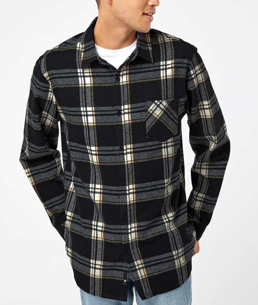 Nayked Apparel Soft Flannel Plaid Shirt With Chest Pocket