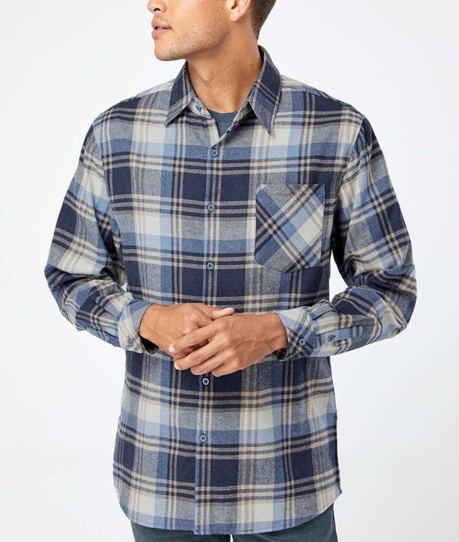 Nayked Apparel Soft Flannel Plaid Shirt With Chest Pocket