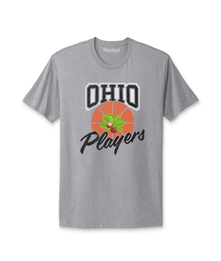 Nayked Apparel Ridiculously Soft Cotton Graphic Tee | Ohio Players (Buckeye Leaf)