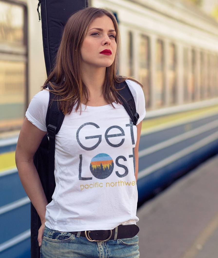 Nayked Apparel Women'S Ridiculously Soft Graphic Tee | Get Lost