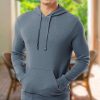 Nayked Apparel Men'S Soft Recycled Washed Lightweight Terry Hooded Pullover