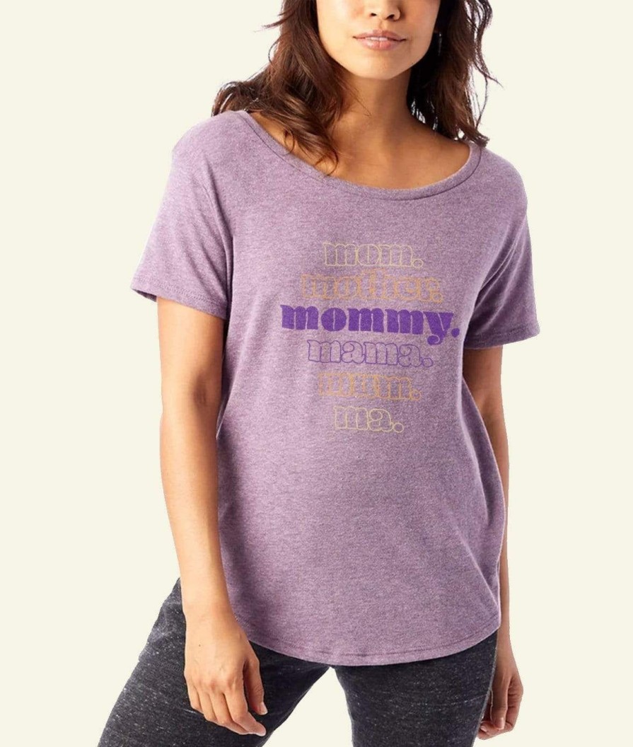 Nayked Apparel Women'S Ridiculously Soft Vintage Oversized Graphic Tee | Mommy