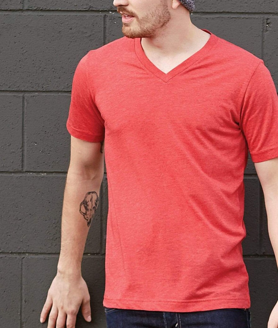 Nayked Apparel Men'S Ridiculously Soft Lightweight V-Neck T-Shirt | Classic