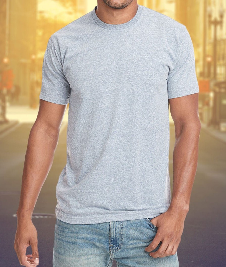 Nayked Apparel Men'S Ridiculously Soft Sueded Snow Heathered T-Shirt