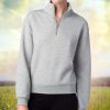 Nayked Apparel Women'S Soft Eco Friendly Quarter-Zip