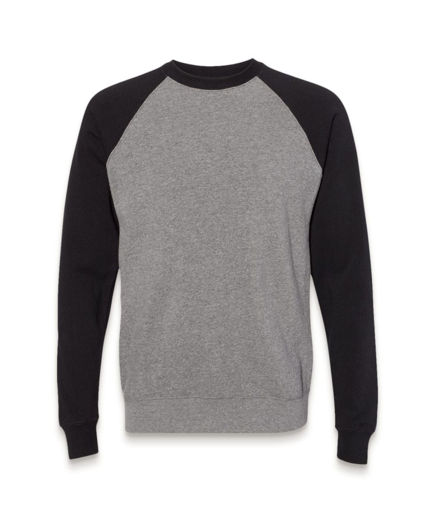 Nayked Apparel Men'S Ridiculously Soft Midweight Raglan Colorblocked Pullover