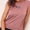 Nayked Apparel Women'S Ridiculously Soft Flowy Rolled Cuff Muscle Graphic Tee | Loved