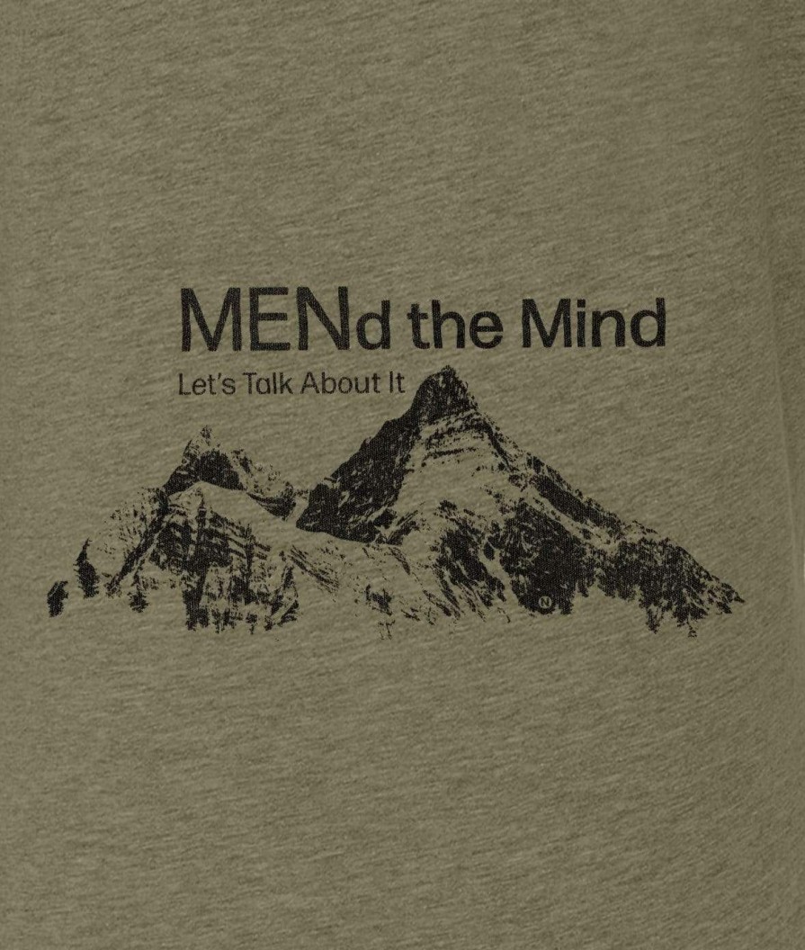 Nayked Apparel Ridiculously Soft Crew Neck Graphic T-Shirt | Mend The Mind-Mountains