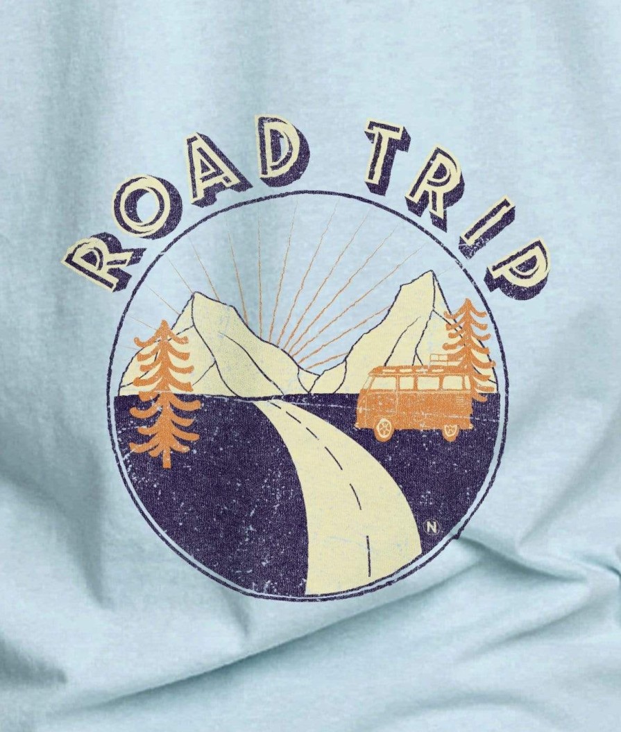 Nayked Apparel Men'S Ridiculously Soft Midweight Graphic Tee | Road Trip