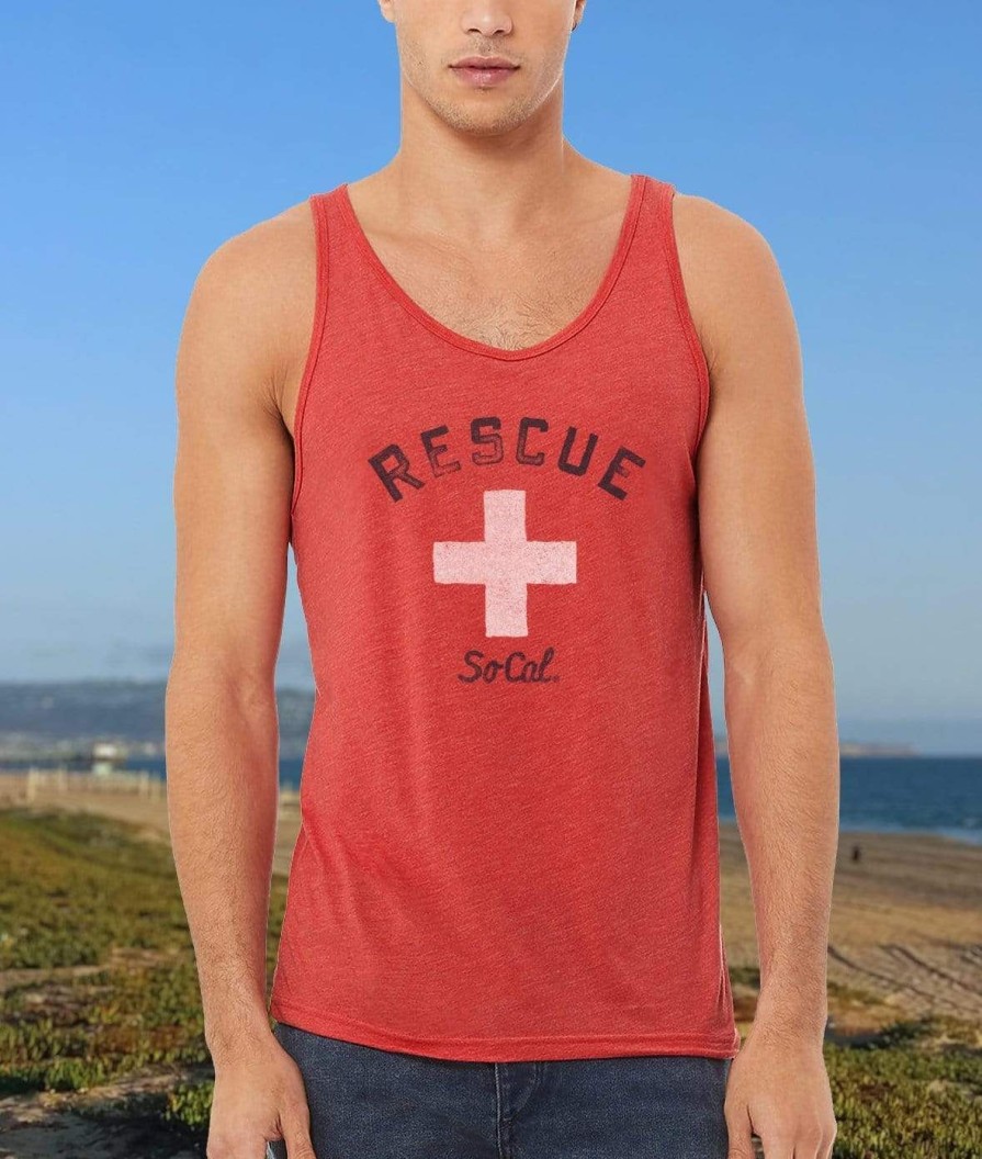 Nayked Apparel Men'S Ridiculously Soft Lightweight Graphic Tank Top | Cali Rescue