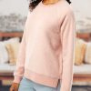 Nayked Apparel Women'S Snuggly Soft Reverse Fleece Sweatshirt