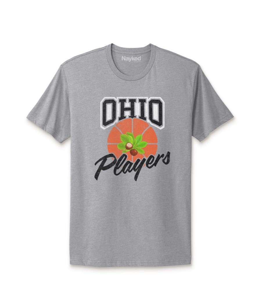 Nayked Apparel Ridiculously Soft Cotton Graphic Tee | Ohio Players (Buckeye Leaf)