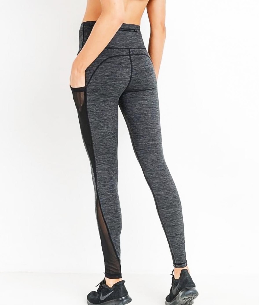 Nayked Apparel Real Women'S Plus High-Waist Splice Mesh Pocket Full Leggings/Discontinued