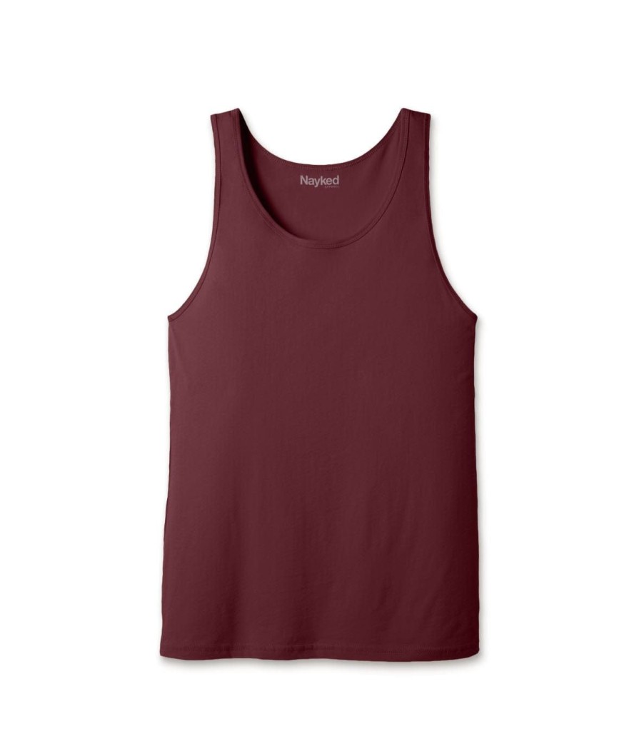 Nayked Apparel Men'S Soft 100% Cotton Lightweight Tank Top