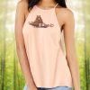 Nayked Apparel Women'S Ridiculously Soft High Neck Flowy Graphic Tank| License Plate Art: Mama Bear