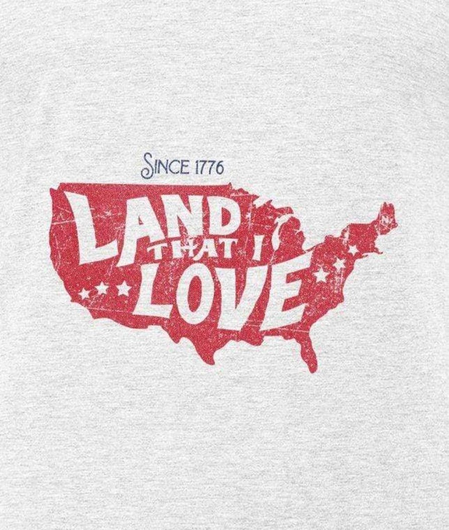 Nayked Apparel Men'S Ridiculously Soft Lightweight Long Sleeve Graphic Tee | Land That I Love