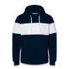 Nayked Apparel Men'S Ridiculously Soft Sueded Fleece Varsity Block Hoodie