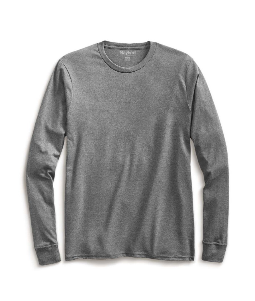 Nayked Apparel Men'S Big Ridiculously Soft Recycled Lightweight Long Sleeve T-Shirt