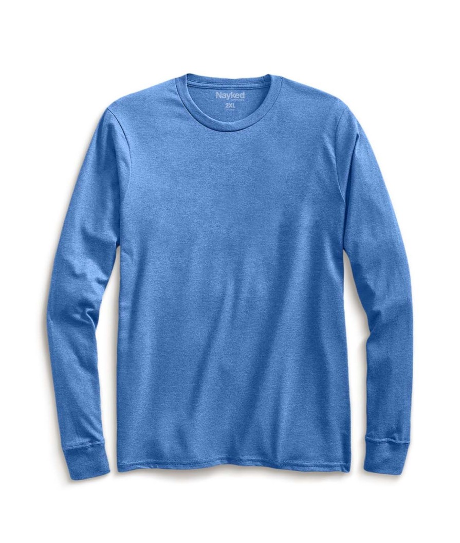 Nayked Apparel Men'S Big Ridiculously Soft Recycled Lightweight Long Sleeve T-Shirt