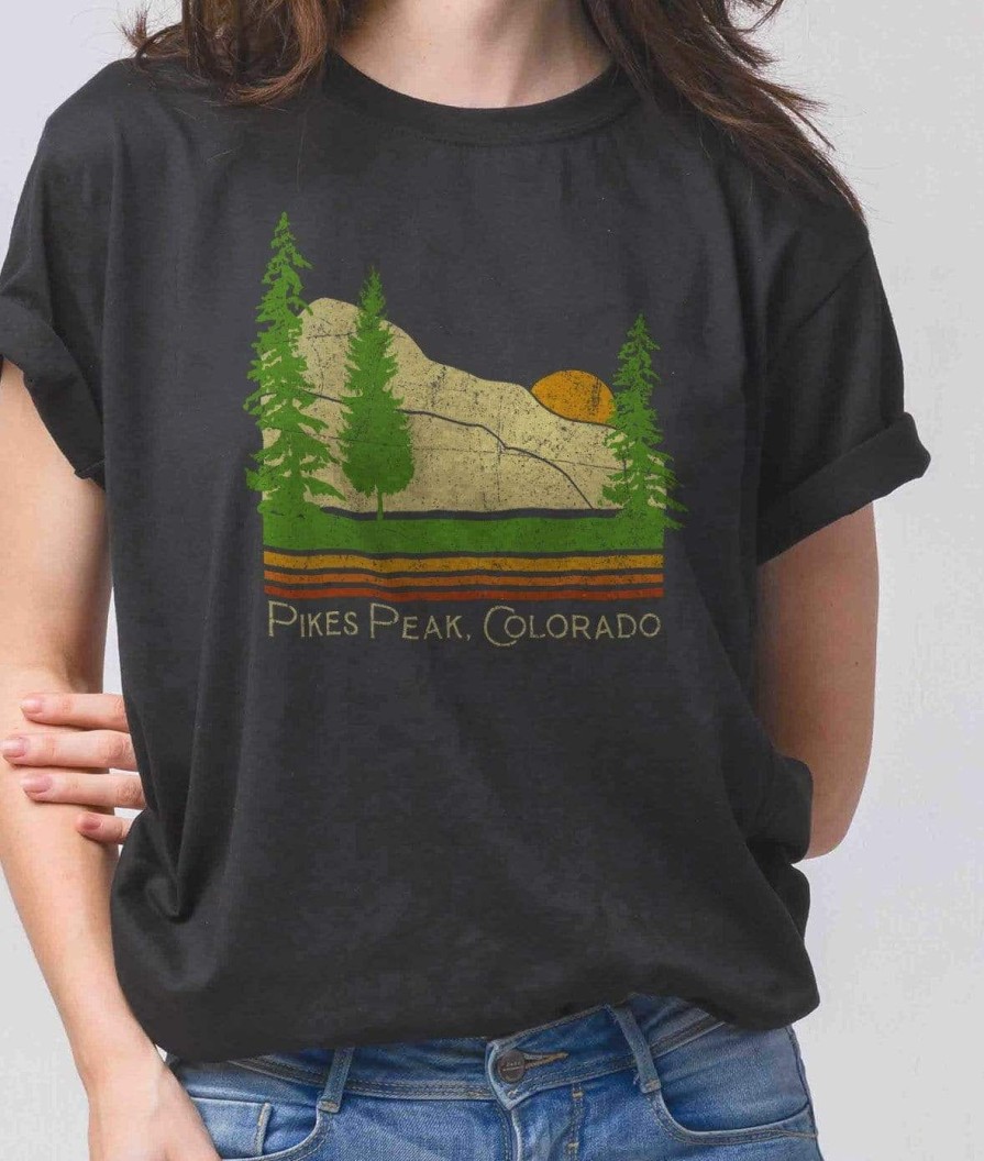 Nayked Apparel Women'S Ridiculously Soft Graphic Tee | Pike'S Peak