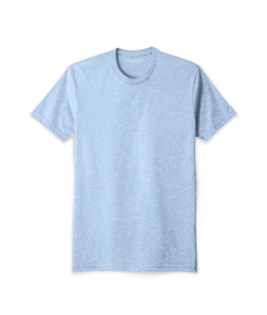 Nayked Apparel Men'S Ridiculously Soft Sueded Snow Heathered T-Shirt