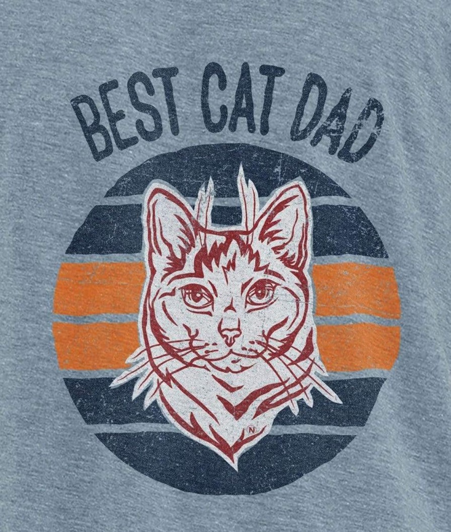 Nayked Apparel Men'S Ridiculously Soft Lightweight Graphic Tee | Best Cat Dad