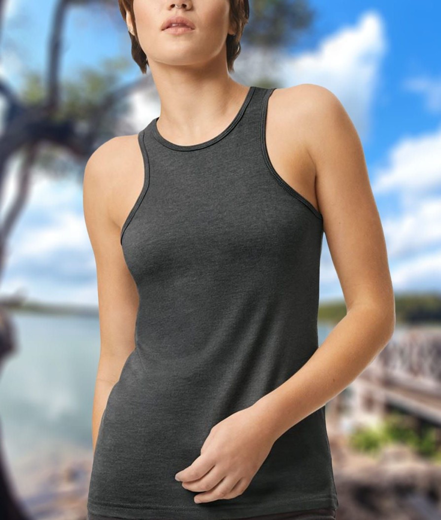 Nayked Apparel Women'S Ridiculously Soft Recycled Racerneck Tank