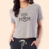 Nayked Apparel Women'S Ridiculously Soft Vintage Crop Graphic Tee | Dog Mom