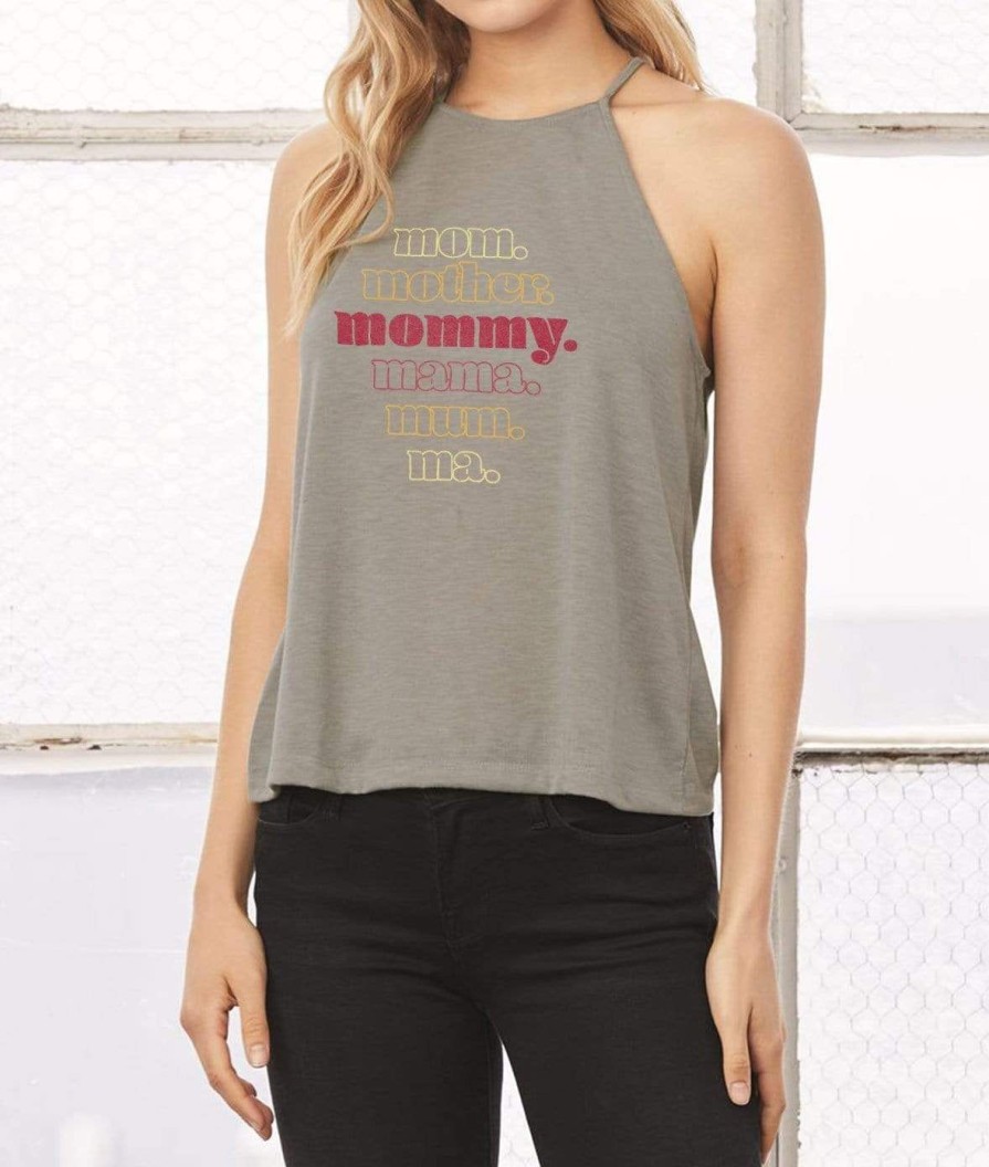 Nayked Apparel Women'S Ridiculously Soft High Neck Graphic Tank | Mommy