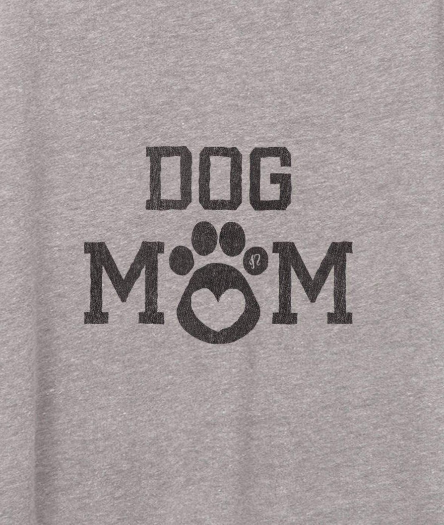 Nayked Apparel Women'S Ridiculously Soft Vintage Crop Graphic Tee | Dog Mom