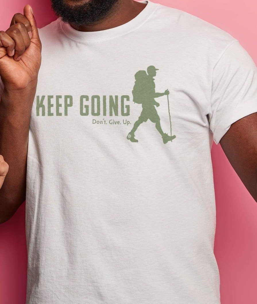 Nayked Apparel Ridiculously Soft Big Graphic T-Shirt | Keep Going With Hiker