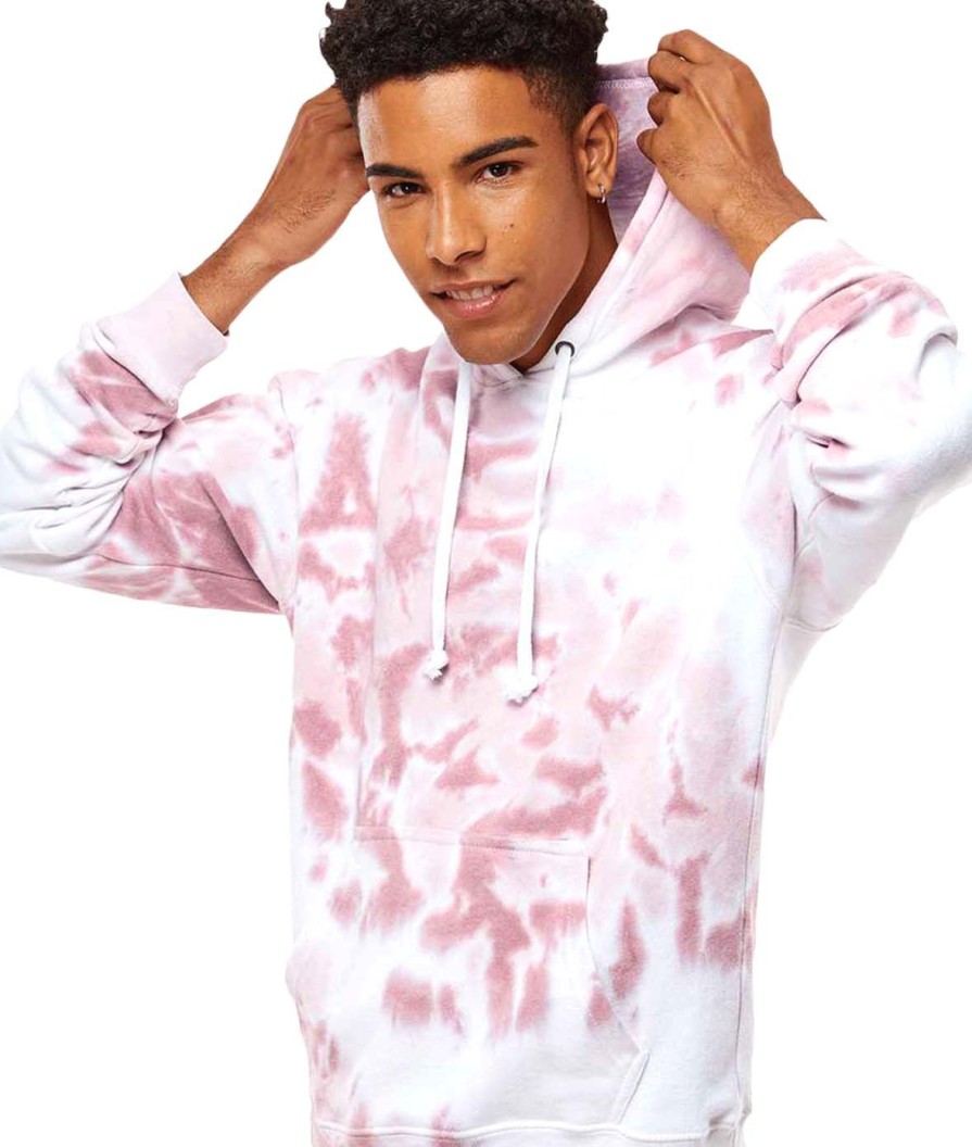 Nayked Apparel Men'S Soft Washed Tie Dye Fleece Hoodie