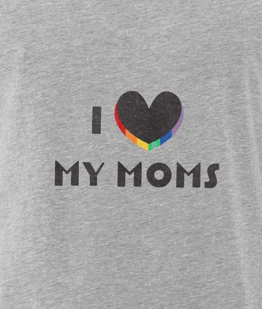 Nayked Apparel Women'S Ridiculously Soft Vintage Oversized Graphic Tee | I Love My Moms