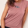 Nayked Apparel Women'S Ridiculously Soft Flowy Rolled Cuff Muscle Graphic Tee | Loved