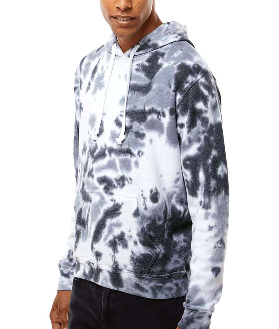 Nayked Apparel Men'S Soft Washed Tie Dye Fleece Hoodie