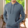 Nayked Apparel Men'S Soft Recycled Washed Lightweight Terry Hooded Pullover