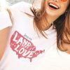 Nayked Apparel Women'S Ridiculously Soft Lightweight Graphic Tee | Land That I Love