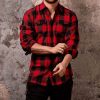 Nayked Apparel Men'S Ridiculously Soft Button Down Plaid Flannel Shirt