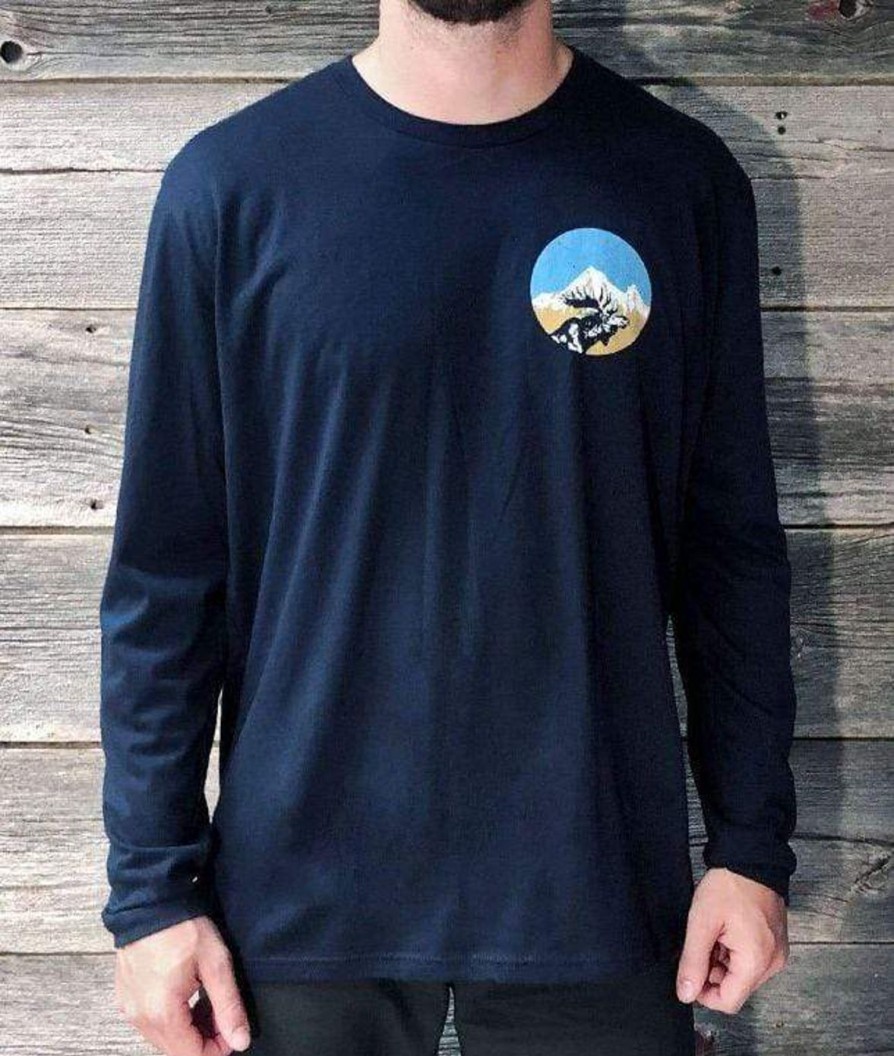 Nayked Apparel Men'S Ridiculously Soft Cotton Long Sleeve Graphic Tee | Pacific Northwest