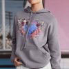 Nayked Apparel Women'S Ridiculously Soft Oversized Graphic Fleece Hoodie | Heart Art