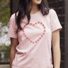 Nayked Apparel Women'S Soft Go-To Graphic T-Shirt | Trailing Paws Heart