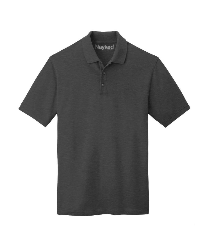 Nayked Apparel Men'S Ridiculously Soft 100% Cotton Pique Polo Shirt